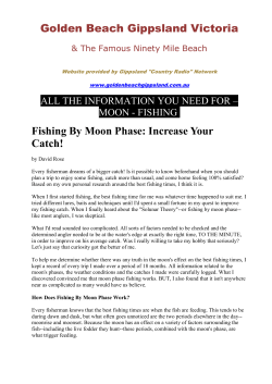 Golden Beach Gippsland Victoria Fishing By Moon Phase: Increase
