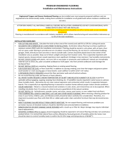 Hardwood Floor Installation Instructions