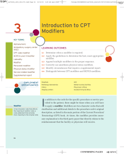Introduction to CPT Modifiers