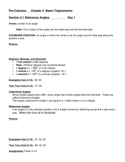 Ch 5 Notes part 1