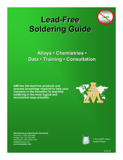 Lead-Free Soldering Guide - Power Sources Manufacturers