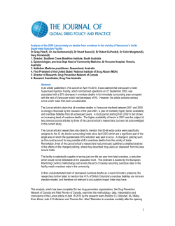 Analysis of the 2010 Lancet study on deaths from overdose in the