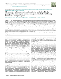 Hydropower vs. fisheries conservation: a test of institutional design