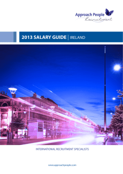 2013 salary guide | ireland - Approach People Recruitment