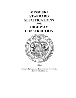 Missouri Standard Specifications