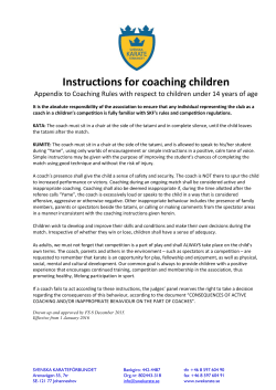 Instructions for coaching children
