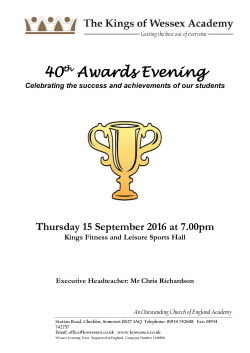 The 40th (2016) Awards Evening Ceremony