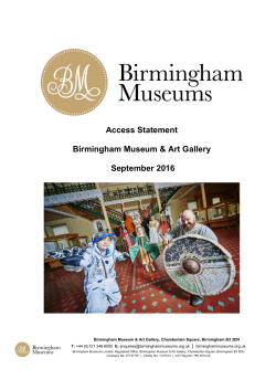 Access Statement - Birmingham Museums Trust