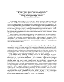 Doll Conservation - Minnesota Historical Society