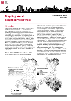 Mapping Welsh neighbourhood types