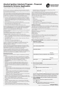 Alcohol Ignition Interlock Program