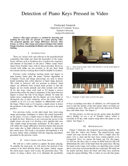 Detection of Piano Keys Pressed in Video