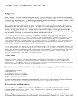 Background Soviet Control De-Stalinization and Crackdown
