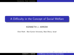 A Difficulty in the Concept of Social Welfare