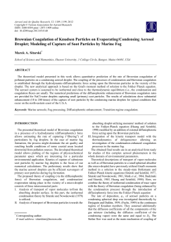 Brownian Coagulation of Knudsen Particles on Evaporating