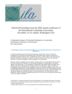 Selected Proceedings from the 2002 annual conference of the