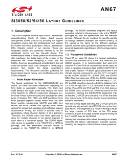 Si3050/52/54/56 LAYOUT GUIDELINES