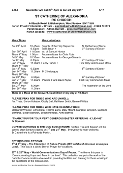 Latest Newsletter - St Catherine`s Church Littlehampton