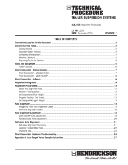 Trailer Suspension System Alignment Procedure