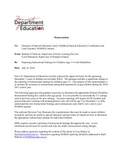 Instructional Settings 3 to 5