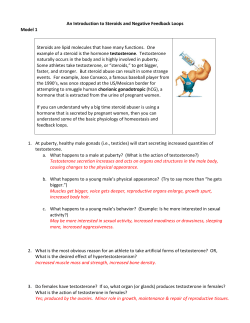 An Introduction to Steroids and Negative Feedback