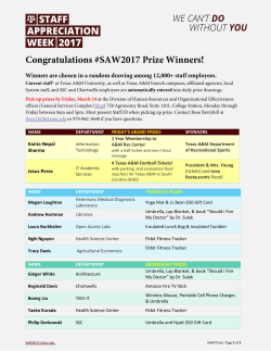 Congratulations #SAW2017 Prize Winners!