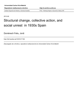 Structural change, collective action, and social unrest in 1930s Spain