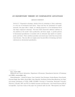an elementary theory of comparative advantage
