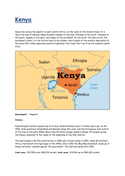 Kenya lies across the equator in east