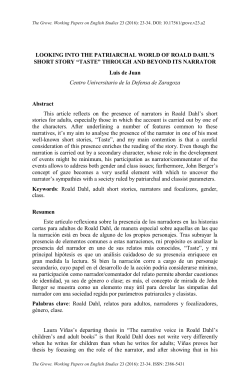 LOOKING INTO THE PATRIARCHAL WORLD OF ROALD DAHL`S