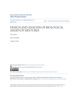 DESIGN AND ANALYSIS OF BIOLOGICAL ASSAYS OF MIXTURES