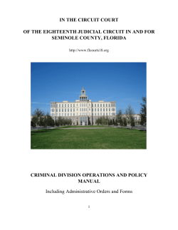 Criminal Division Operations Manual