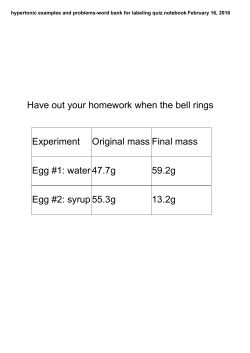 hypertonic examples and problems-word bank for labeling quiz