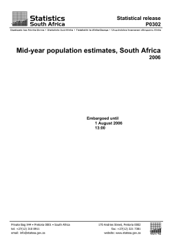 2006 - Statistics South Africa