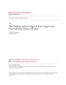 The Oedipus myth in Edgar A. Poe`s "Ligeia"