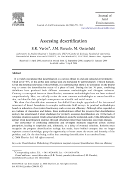 Assessing desertification - Universidad de Buenos Aires