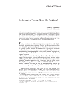 On the Limits of Framing Effects: Who Can Frame?