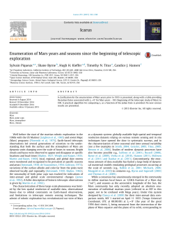 Enumeration of Mars years and seasons since the beginning of