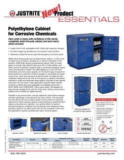 Polyethylene Cabinet for Corrosive Chemicals