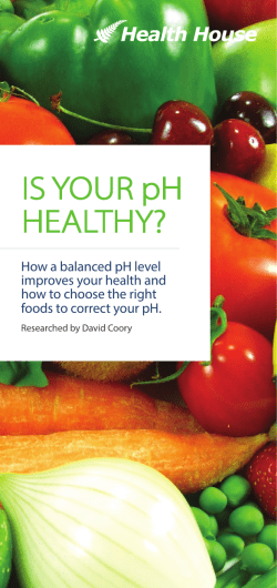 IS YOUR pH HEALTHY?
