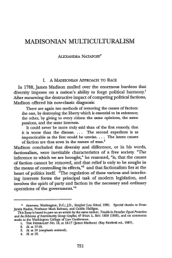 madisonian multiculturalism - American University Law Review