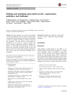 Defining and simulating open-ended novelty: requirements