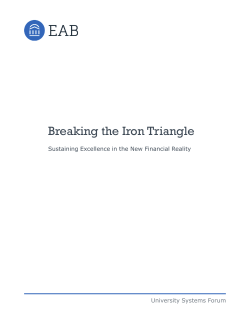 Breaking the Iron Triangle