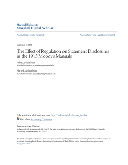 The Effect of Regulation on Statement Disclosures in the 1915
