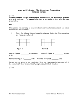 Area and Perimeter: The Mysterious Connection