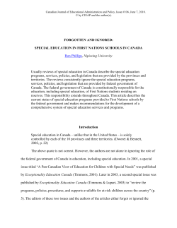Myth of Indian Control - University of Manitoba