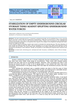 stabilization of empty underground circular