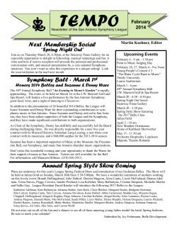 February 2014 - San Antonio Symphony League
