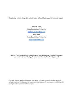 Meandering water in the prairie pothole region of South Dakota and