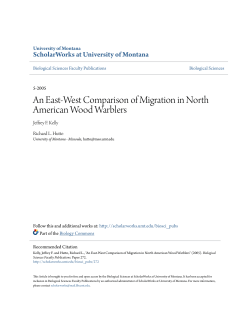 An East-West Comparison of Migration in North American Wood